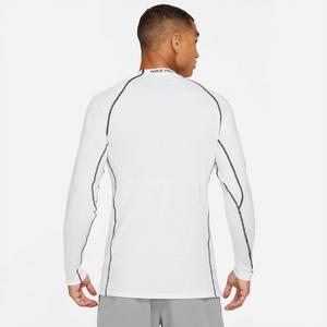 Nike Men's Pro Dri-FIT Slim Fit Long-Sleeve "White" Top